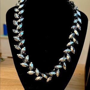 Zara Statement Jewelry Necklace Black Chrome Tone